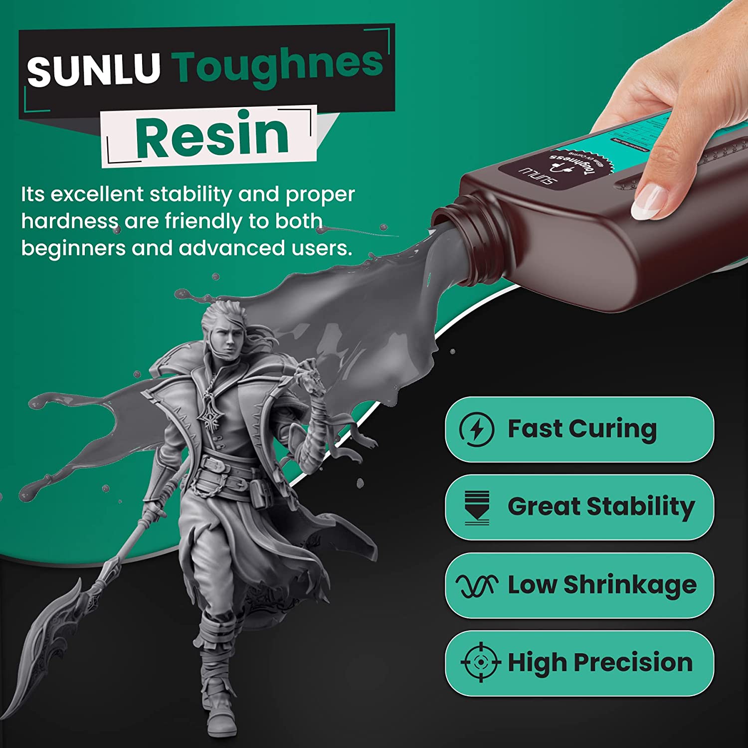 [MOQ: 6 Bottles] High Toughness Resin and High Temperature Resin 1000G