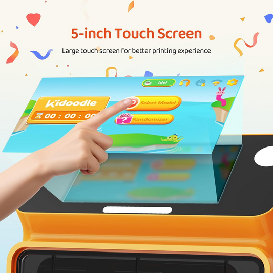 20%OFF Flash Deal | Kidoodle MiniBox A1: 3D Printer for Kids, Unleash Creativity with Kidoodle, 600mm/s High Speed, AutoLiv/Design Safe for Kids/5" Touch Screen, Wi-Fi/App Control, Easy to Install at Home/School