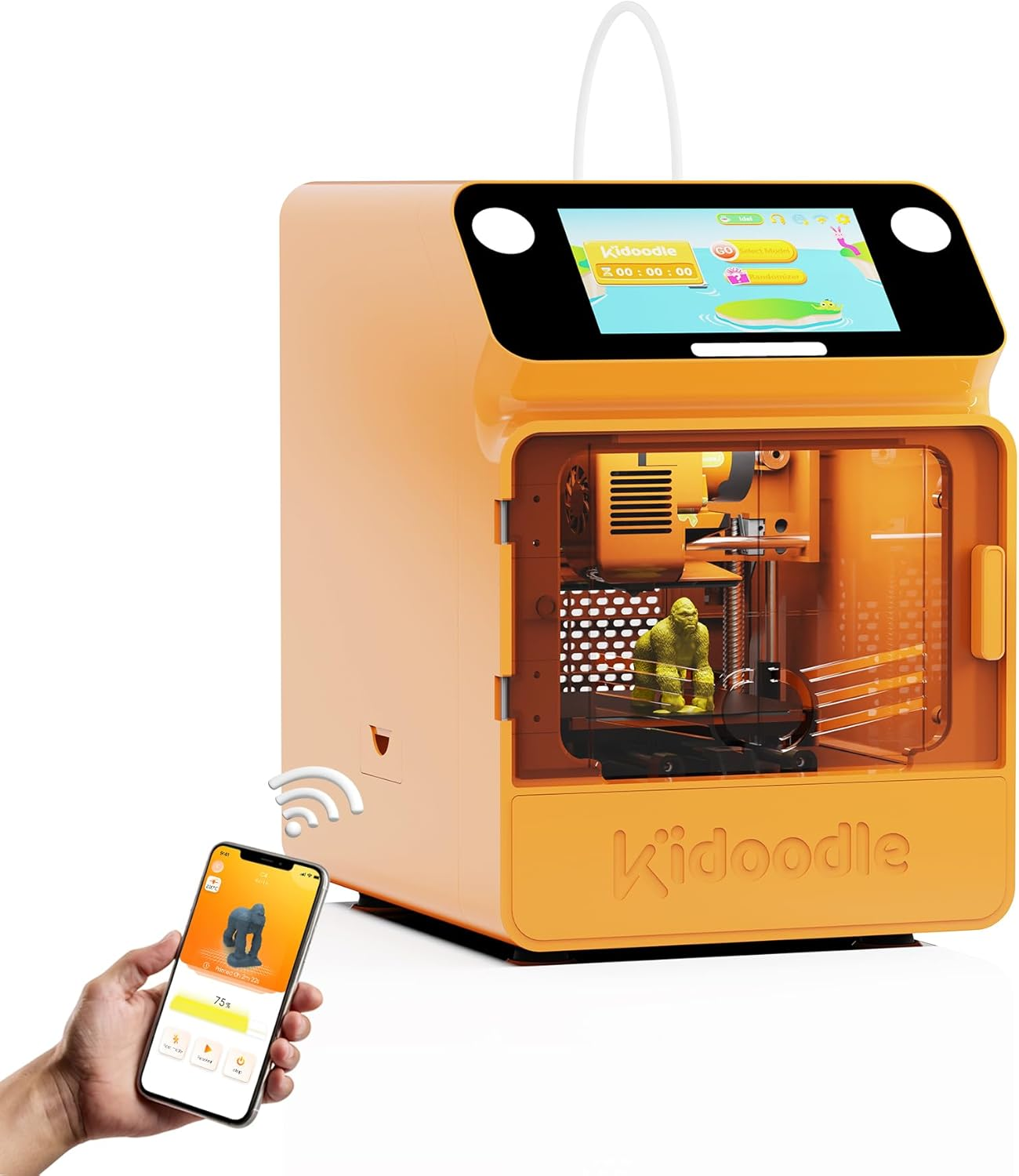 20%OFF Flash Deal | Kidoodle MiniBox A1: 3D Printer for Kids, Unleash Creativity with Kidoodle, 600mm/s High Speed, AutoLiv/Design Safe for Kids/5" Touch Screen, Wi-Fi/App Control, Easy to Install at Home/School