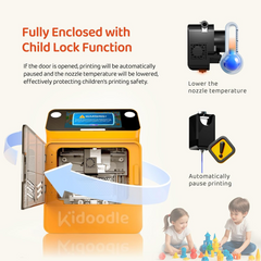 20%OFF Flash Deal | Kidoodle MiniBox A1: 3D Printer for Kids, Unleash Creativity with Kidoodle, 600mm/s High Speed, AutoLiv/Design Safe for Kids/5" Touch Screen, Wi-Fi/App Control, Easy to Install at Home/School