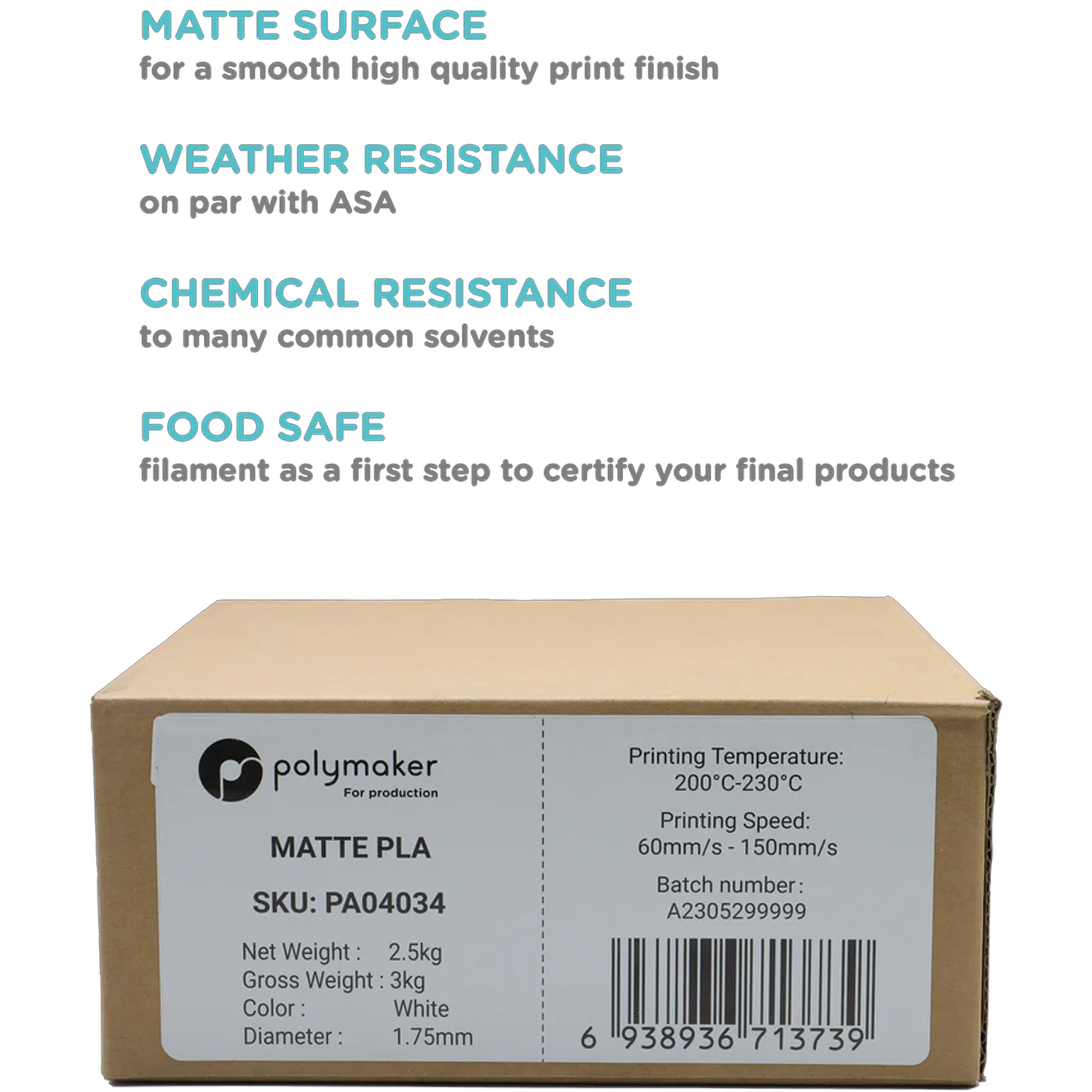 Matte PLA for Production