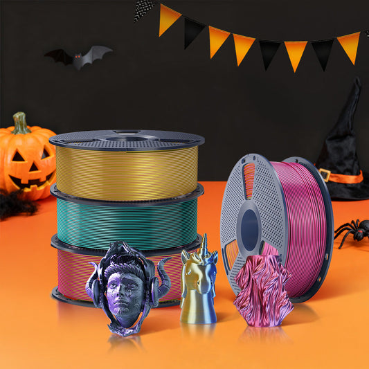 [MOQ: 3KG] Multi-Color SILK Filament(Dual-color, Tri-color and Four-color) 3D Printer Filament 1KG