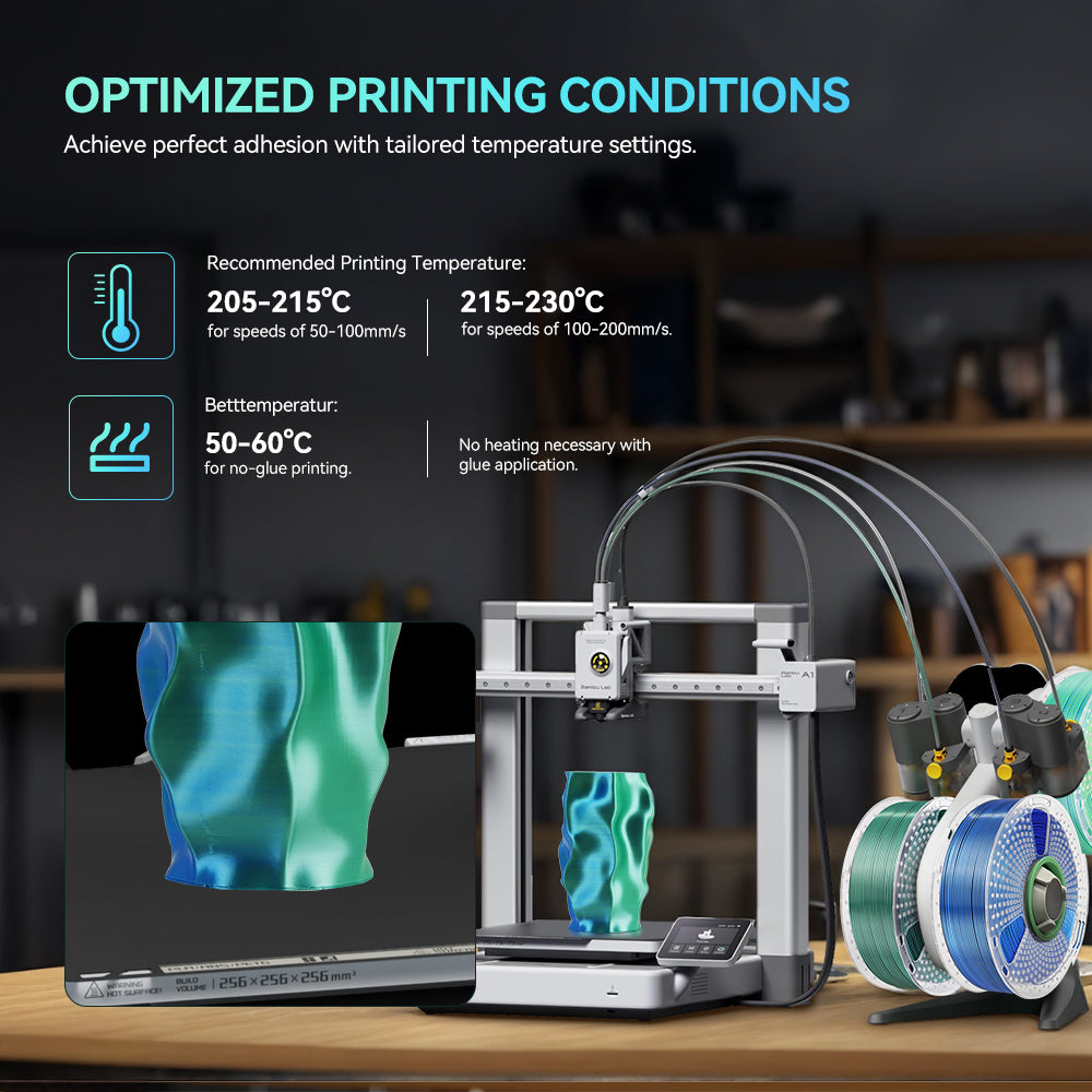 [MOQ: 3KG] Multi-Color SILK Filament(Dual-color, Tri-color and Four-color) 3D Printer Filament 1KG