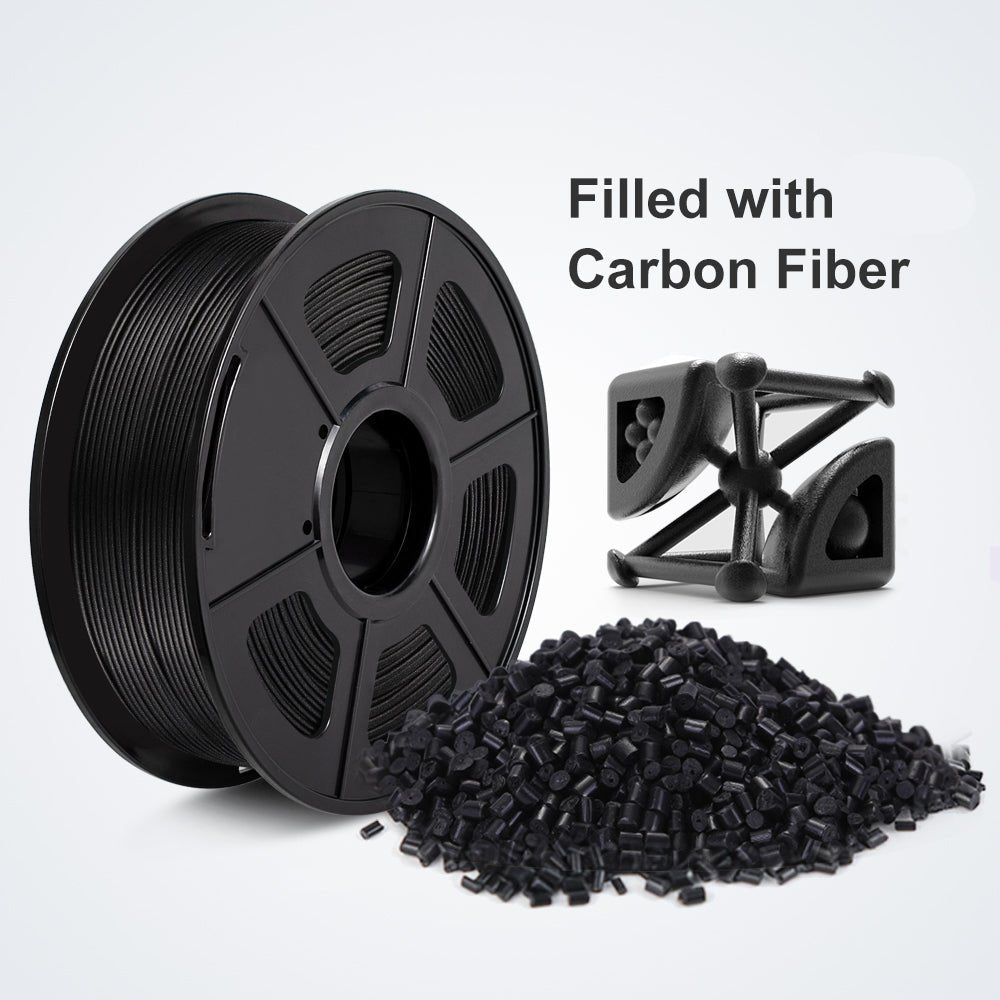 [MOQ: 3KG] PLA Carbon Fiber 3D Printer Filament 1KG, filled with 15% Carbon Fiber
