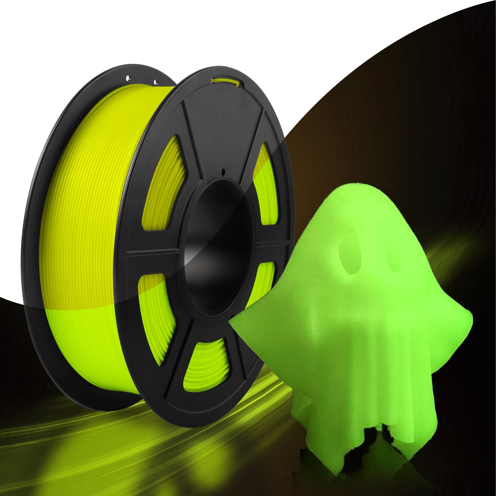 [MOQ: 3KG] Glow in The Dark (Luminous) PLA 3D Printer Filament 1KG