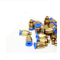 Lots PC4-M6 Pneumatic Straight Fitting Remote Tracheal Joint Connector for 4mm OD tubing M6 6mm Reprap 3D Printer Printers