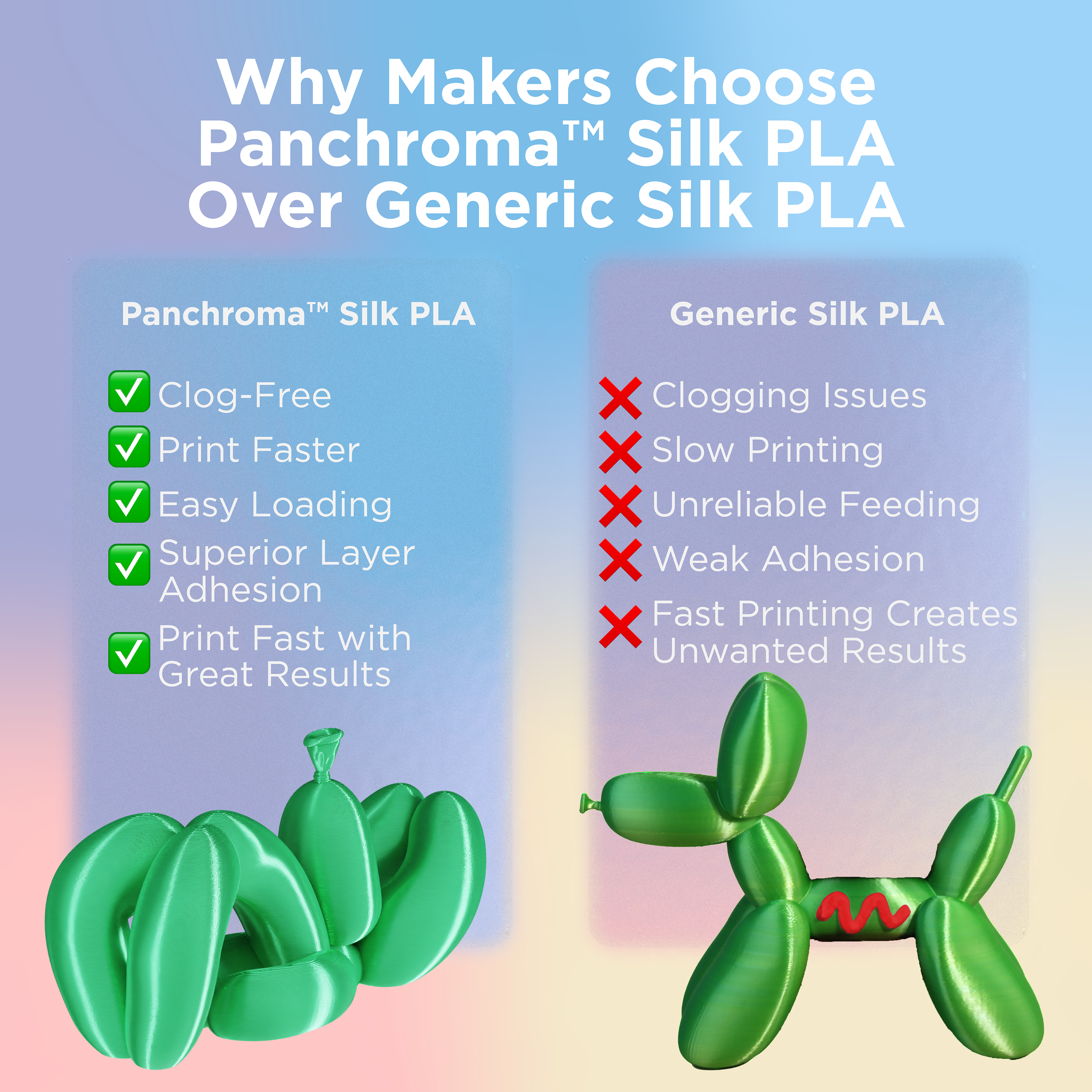 Panchroma™ Silk PLA (Formerly PolyLite™ Silk)