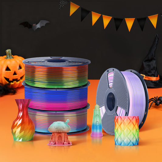 [MOQ: 3KG] PLA, SILK, PETG Rainbow Filament 3D Printer Filament 1KG