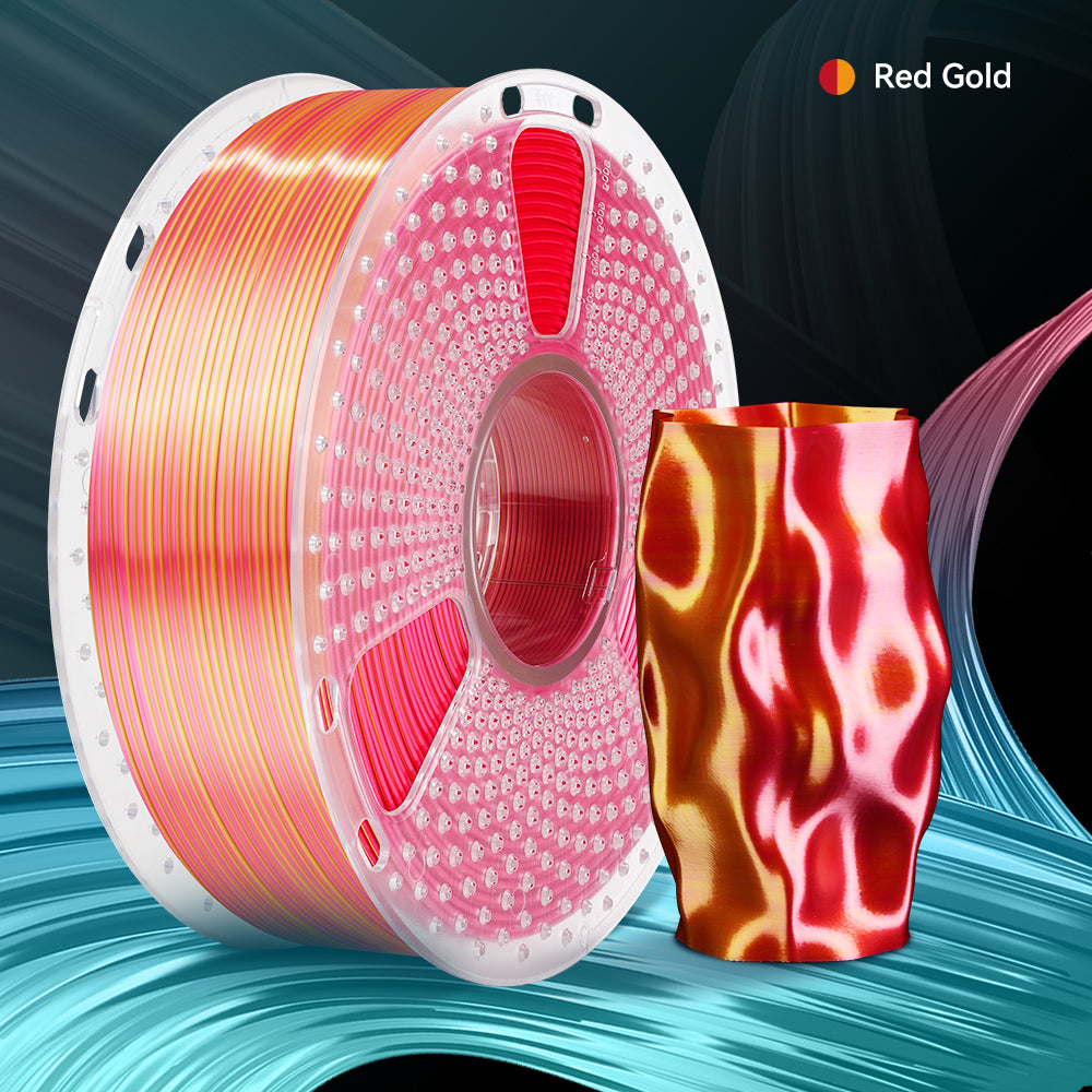 [MOQ: 3KG] Multi-Color SILK Filament(Dual-color, Tri-color and Four-color) 3D Printer Filament 1KG