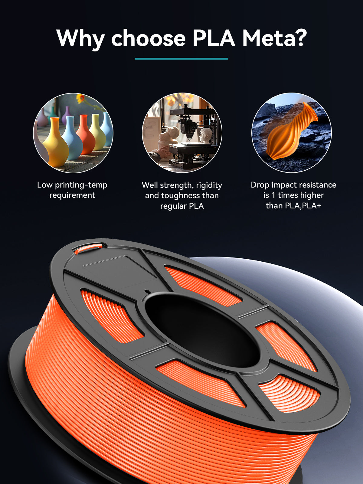 [MOQ: 6KG] PLA Meta(Macaron Colors) 3D Printer Filament 1KG