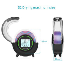 SUNLU S2 Filament Dryer, 360° Surround Heating During 3D Printing