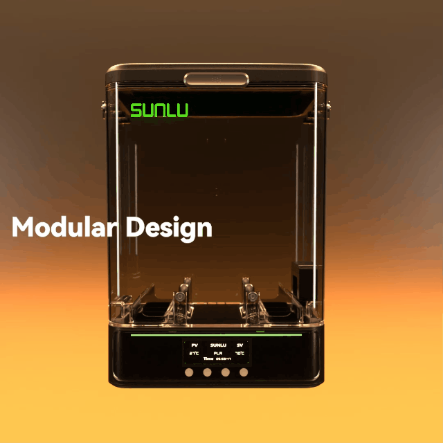 SUNLU FilaDryer SP2, 2-in-1 Filament Dryer Combine with Storage Box, Compatible with spool size 1kg×2 or 2kg×1 or 3kg×1