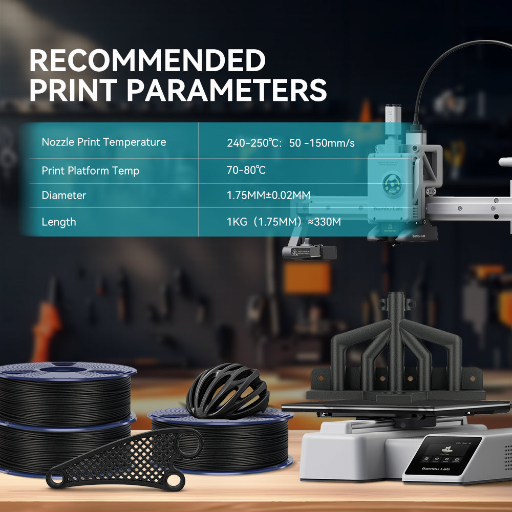 PETG-CF(PETG Carbon Fiber) 3D Printer Filament 1KG