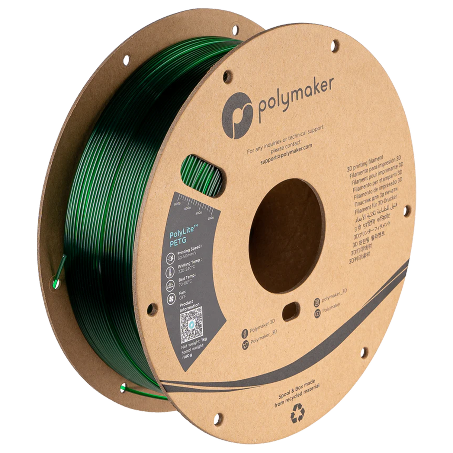 PolyLite™ Translucent PETG