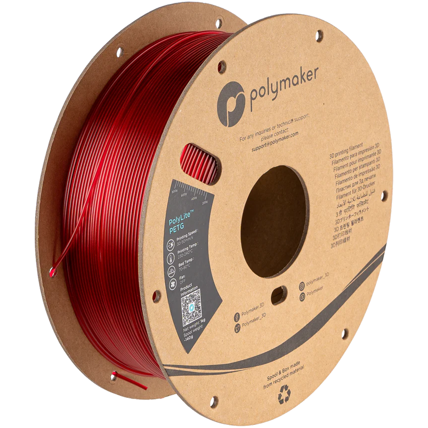 PolyLite™ Translucent PETG